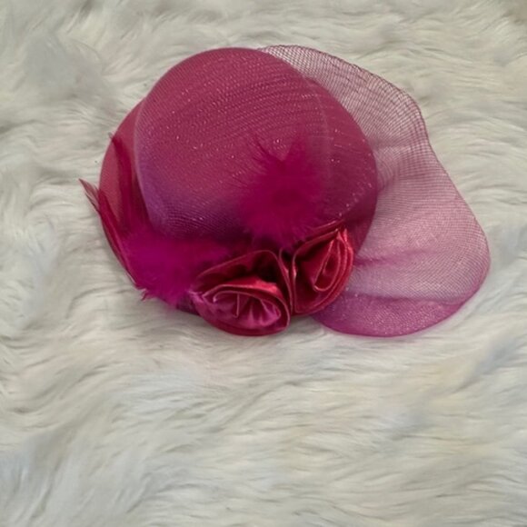 Boutique Accessories - Hot Pink Hat Fascinator - women's 7464 Handmade NWT Boutique